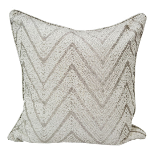 Woven Cream with Gray Chevron style Designer Throw Pillow